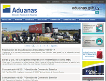 Tablet Screenshot of aduanas.gub.uy